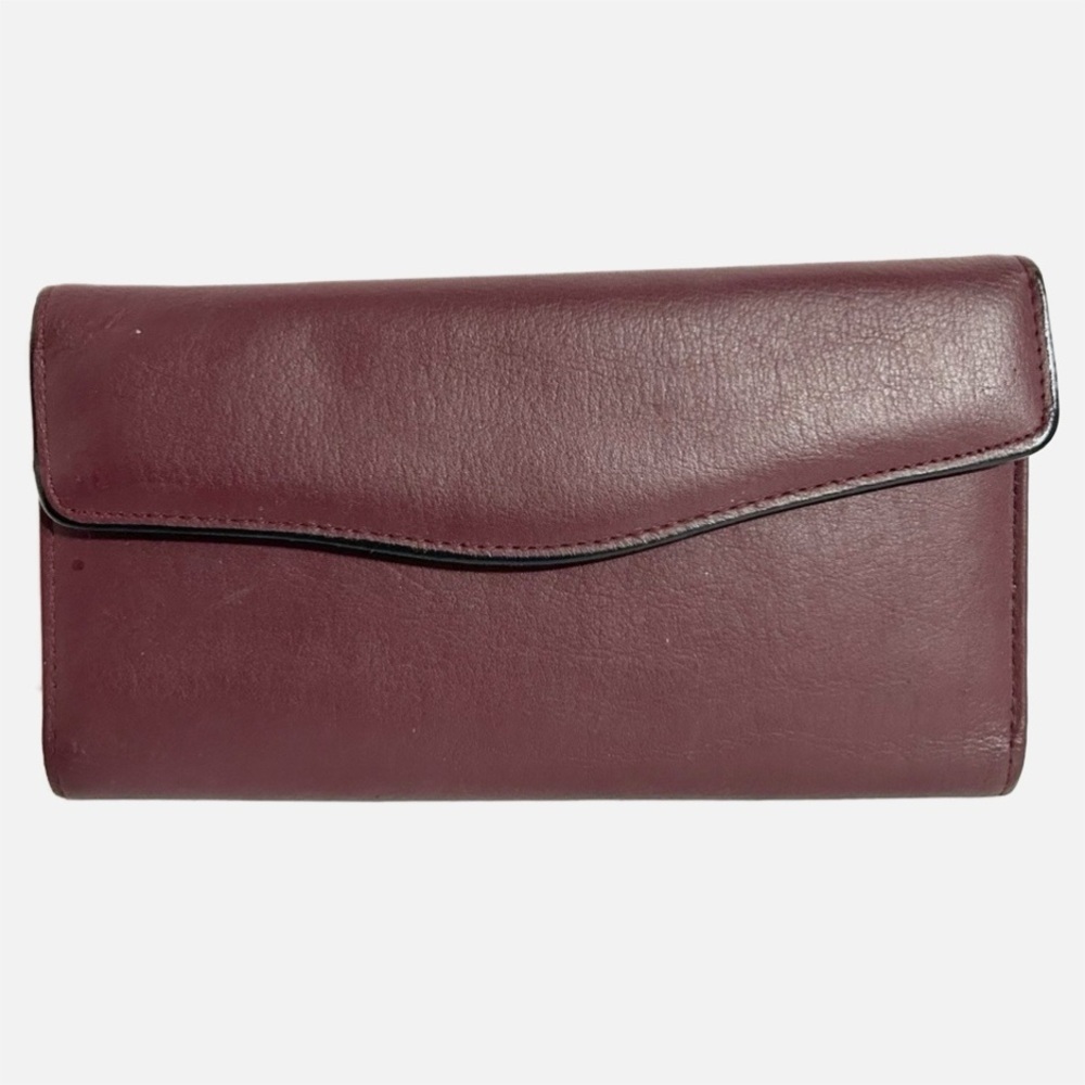 Vintage Buxton Top Grain Cowhide Leather Bifold Wallet Kiss Lock Change Purse